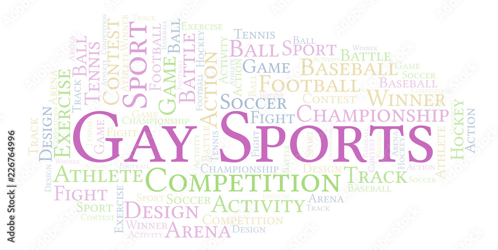 Fototapeta premium Gay Sports word cloud.
