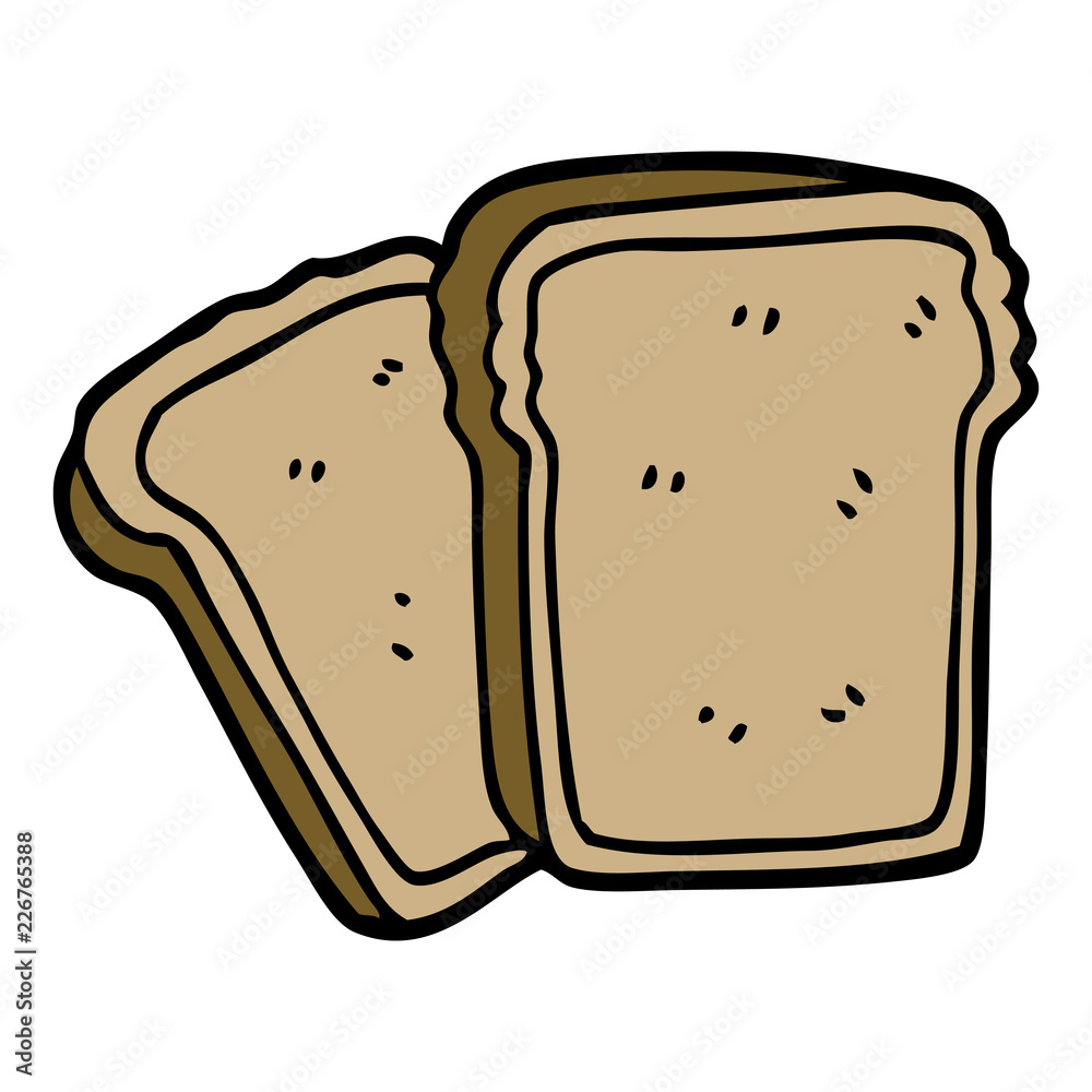 cartoon doodle toast