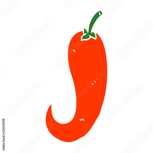 cartoon doodle red hot chilli pepper
