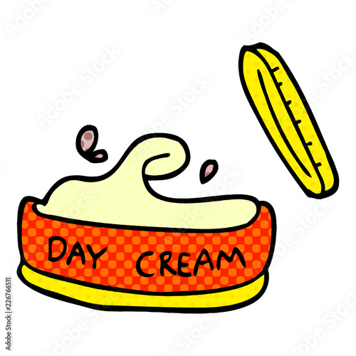 cartoon doodle moisturizer jar