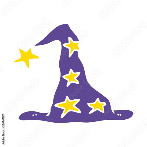 cartoon doodle wizard hat