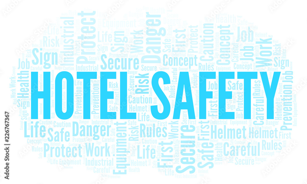 Fototapeta premium Hotel Safety word cloud.