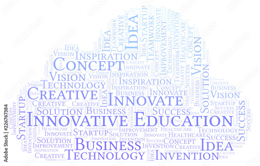 Obraz premium Innovative Education word cloud, made with text only.