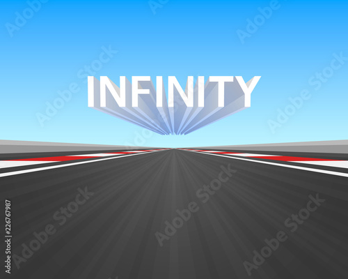 Track road to infinity, Road vector highway , Vector illustration, speedway background.