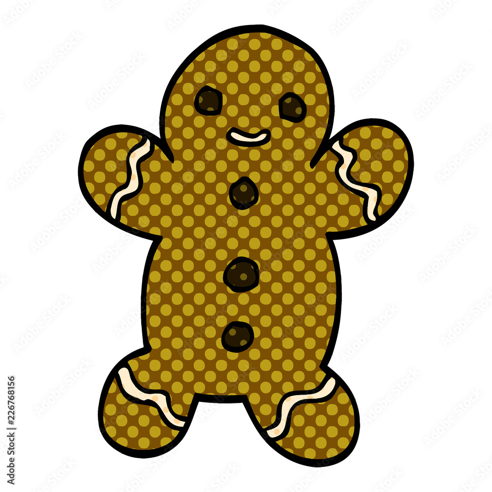 Obraz premium cartoon doodle gingerbread man