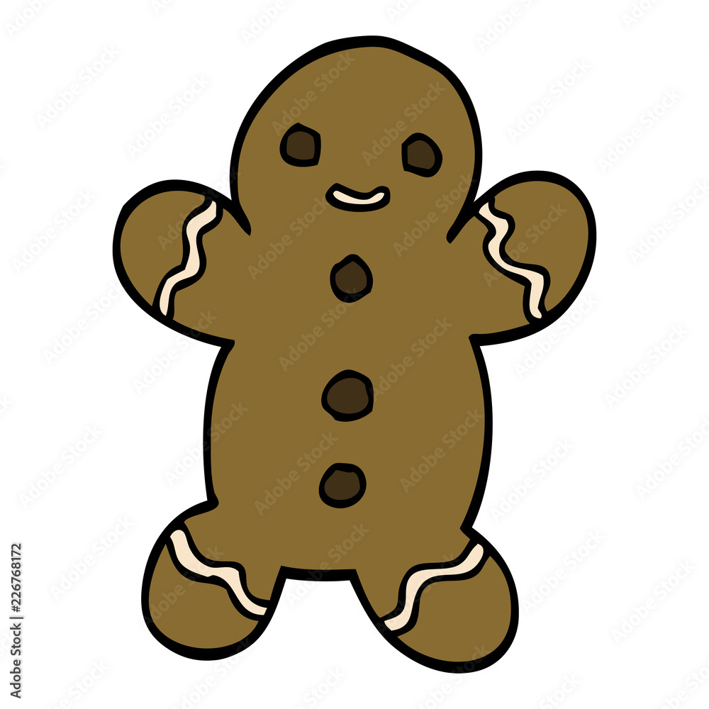 Fototapeta premium cartoon doodle gingerbread man