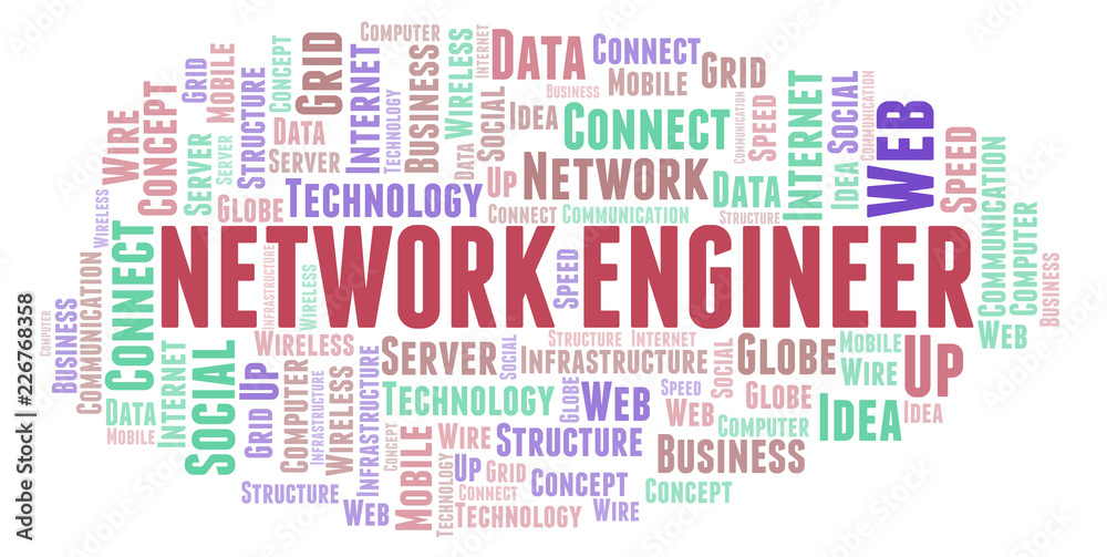 Network Engineer word cloud.