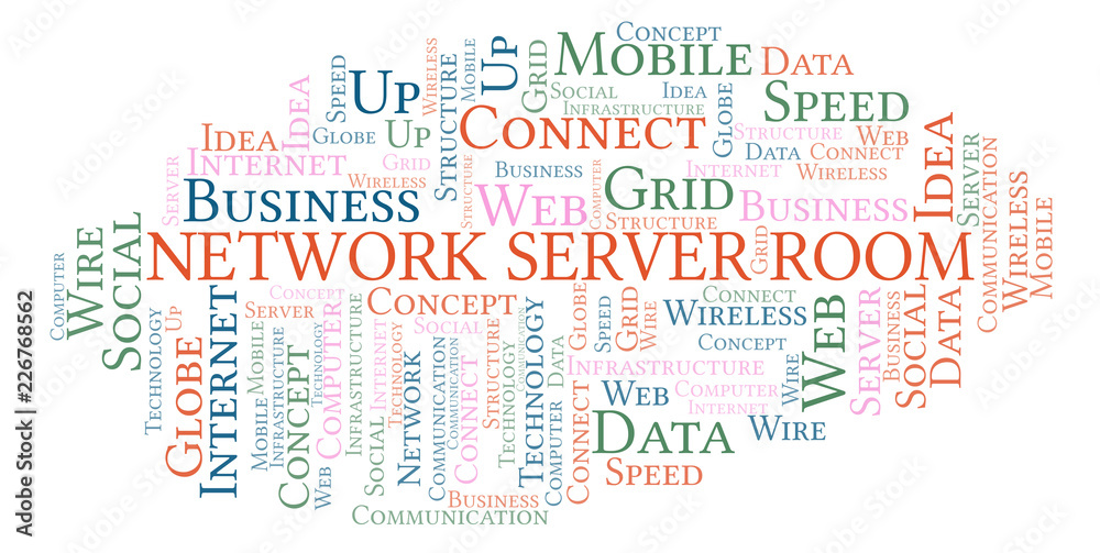 Network Server Room word cloud. Network Server Room word cloud.