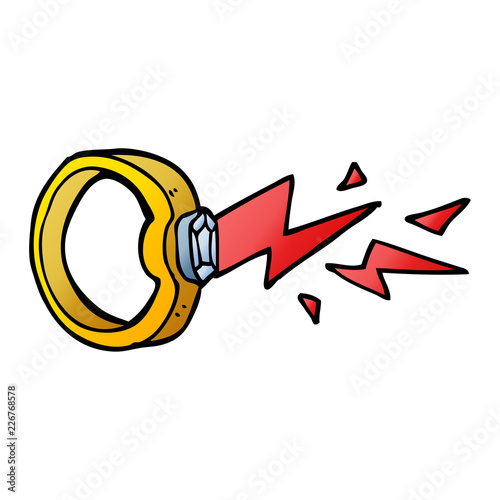 cartoon doodle magic ring