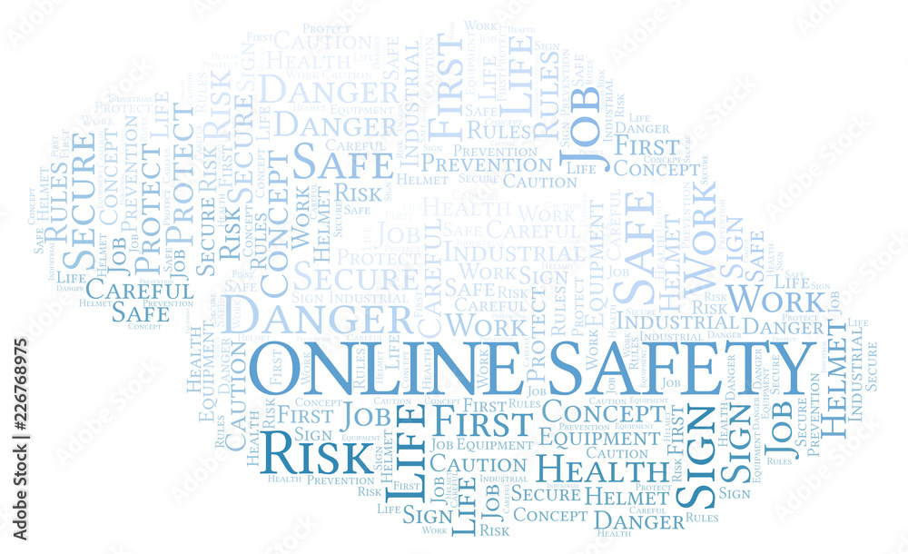 Online Safety word cloud.