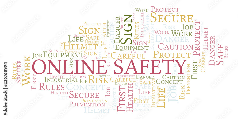 Online Safety word cloud. Online Safety word cloud.