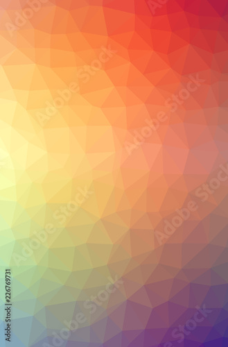 Abstract illustration of orange vertical low poly background.