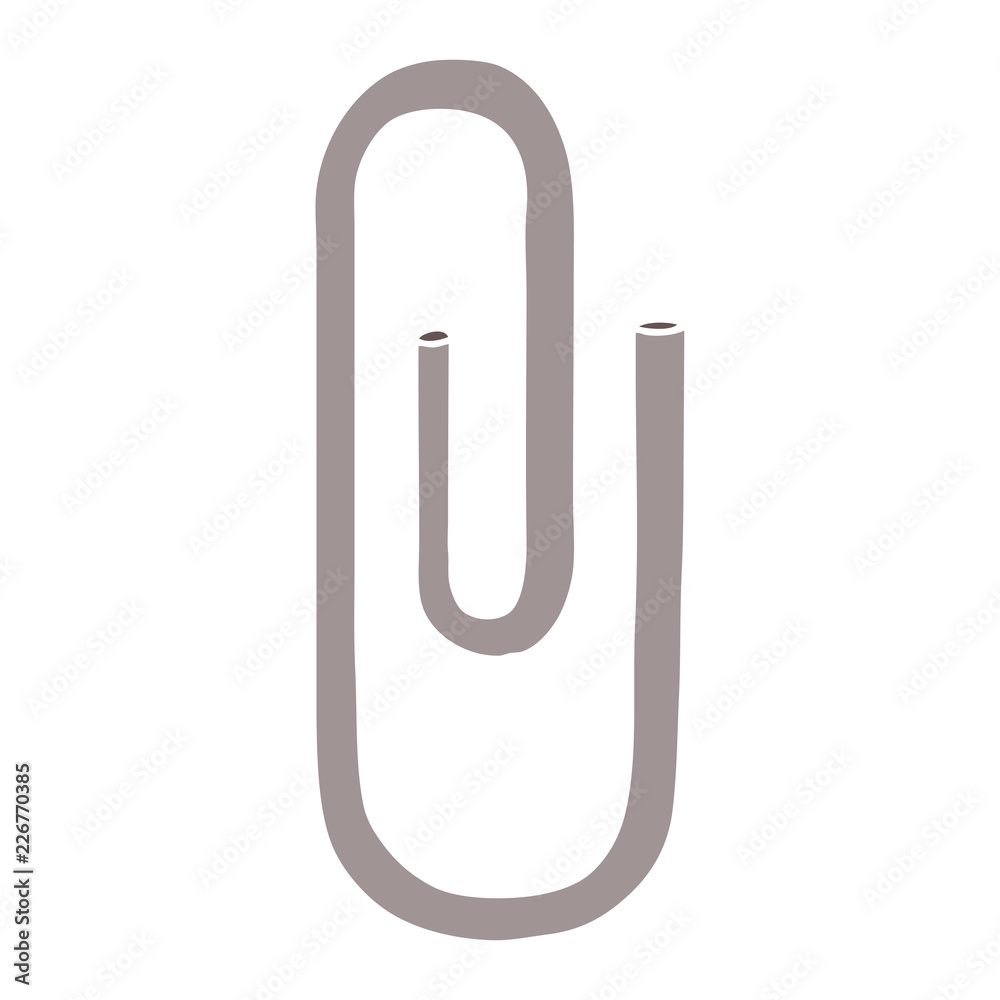 flat color style cartoon paperclip flat color style cartoon paperclip