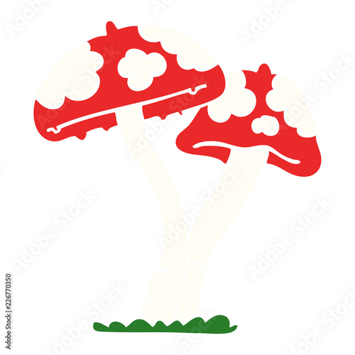 cartoon doodle mushroom