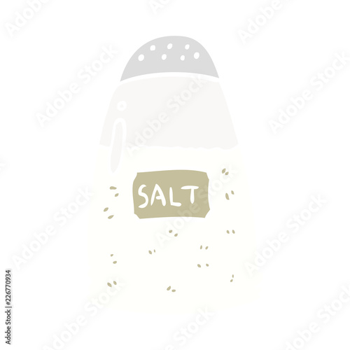 flat color style cartoon salt shaker