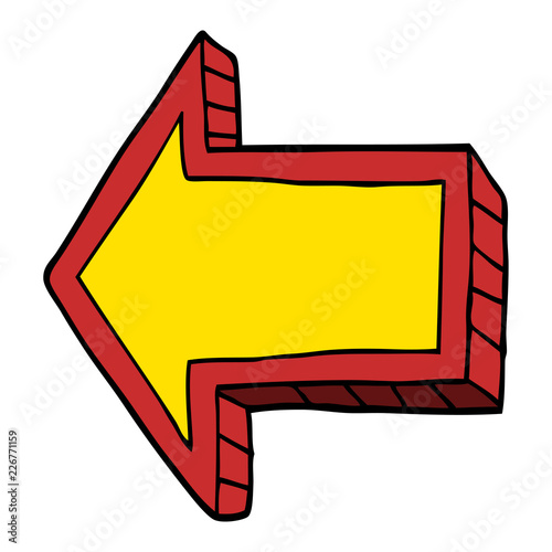 cartoon doodle directing arrow