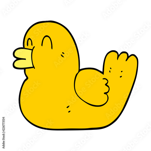 cartoon doodle rubber duck
