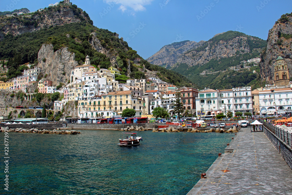 along the Amalfi coast
