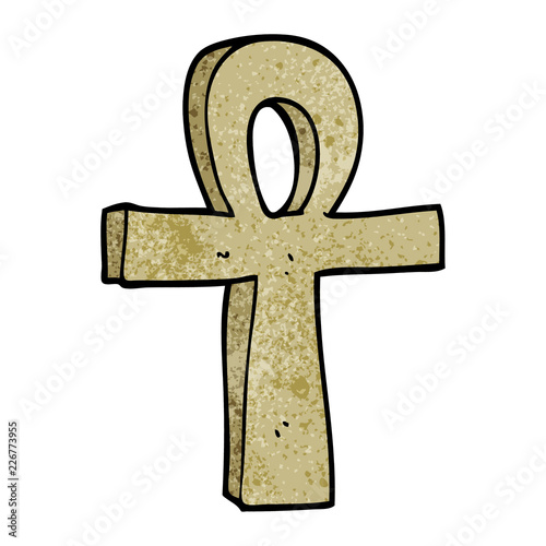 cartoon doodle ankh symbol