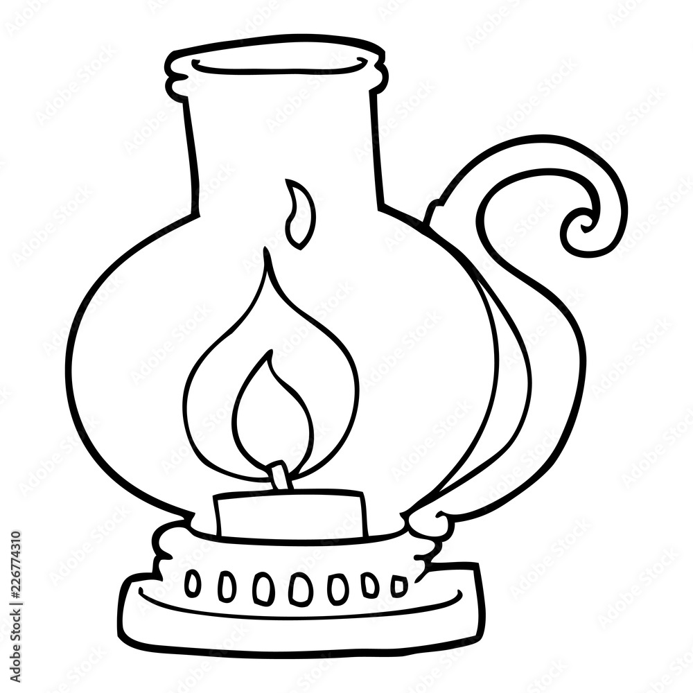 line drawing cartoon lantern