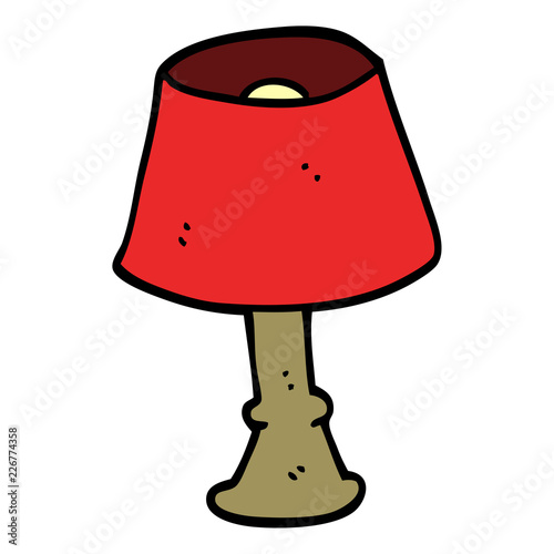 cartoon doodle house lamp