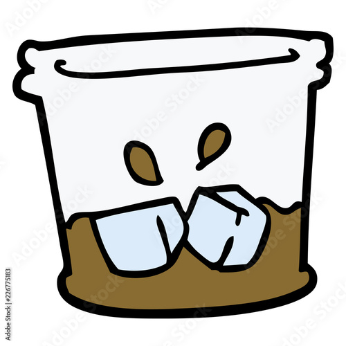 cartoon doodle drink in tumbler
