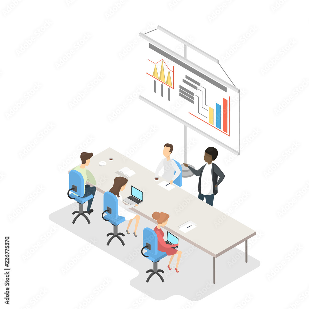 Business meeting in the conference room concept. Business meeting in the conference room concept.