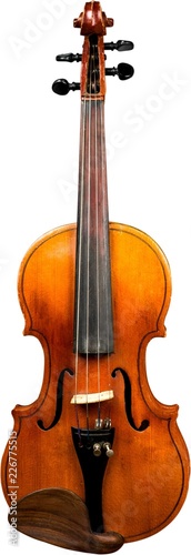 Front View of a Violin  Isolated