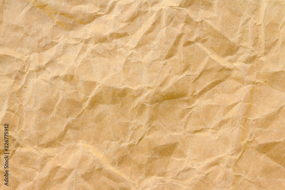 Obraz premium Brown wrinkle recycle paper background