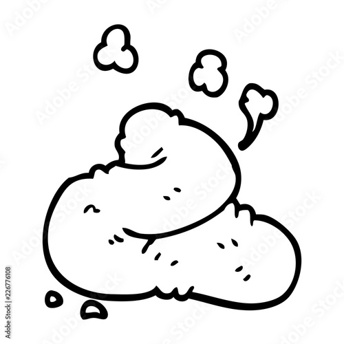 line drawing cartoon poop