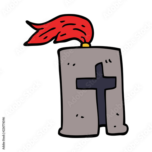 cartoon doodle knights helmet