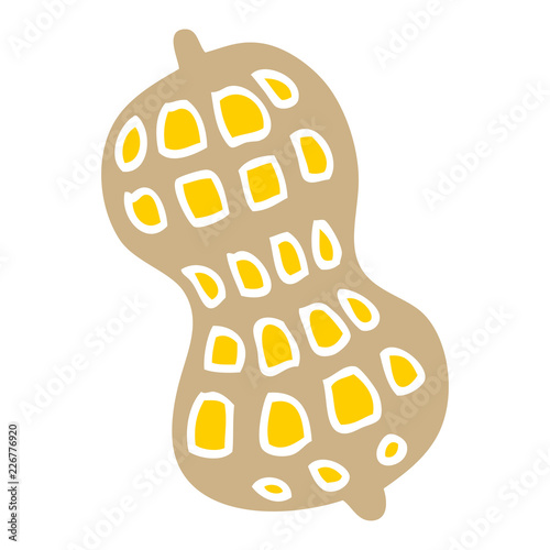 cartoon doodle peanut