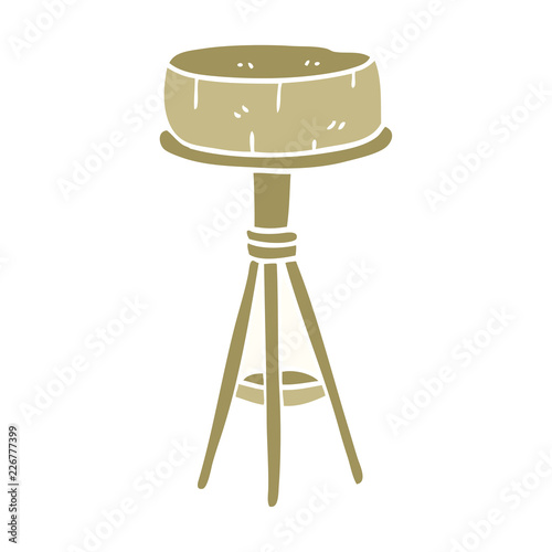 cartoon doodle breakfast stool