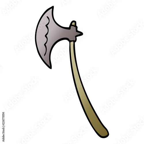 cartoon doodle medieval axe