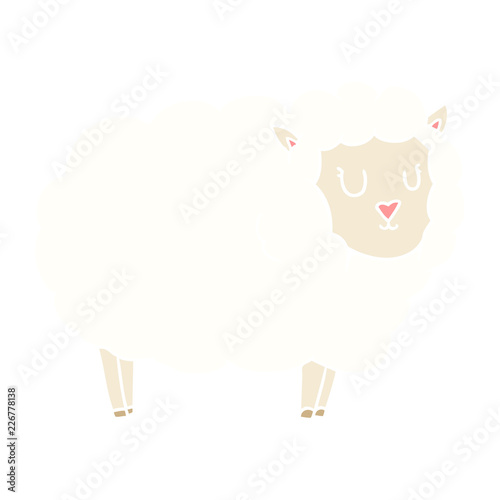 flat color style cartoon sheep