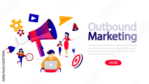 Outbound marketing horizontal banner for your website.