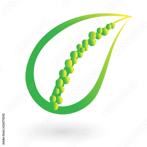 Vector with leaves in the middle.