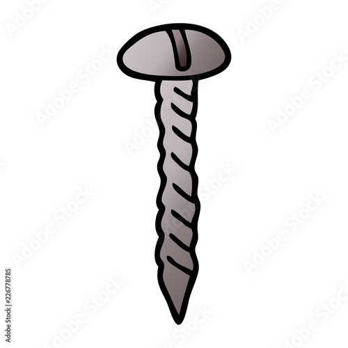 cartoon doodle metal screw