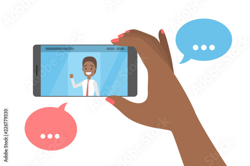 Video chat with friend on mobile phone