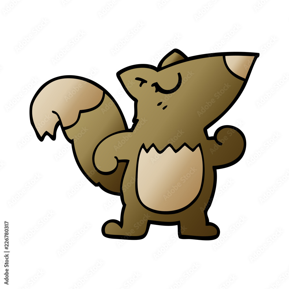 cartoon doodle confident squirrel cartoon doodle confident squirrel
