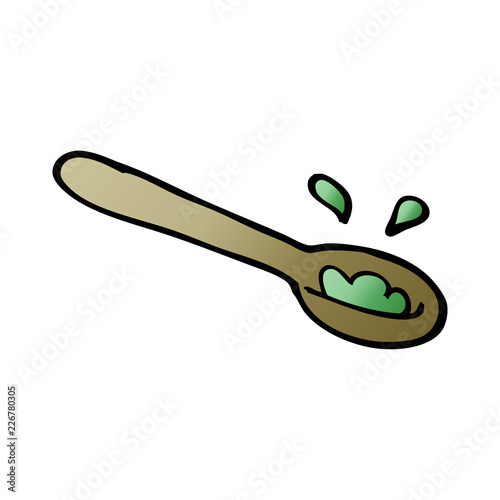 cartoon doodle ladle of food