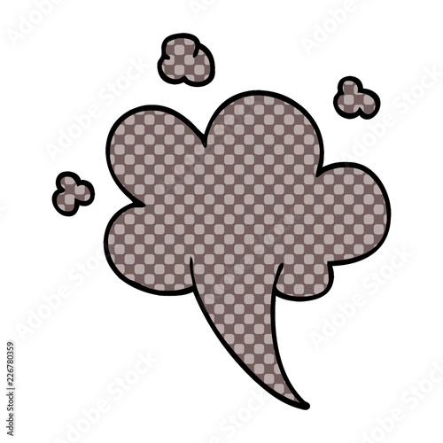 cartoon doodle whooshing cloud