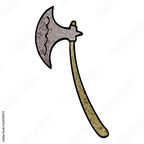 cartoon doodle medieval axe