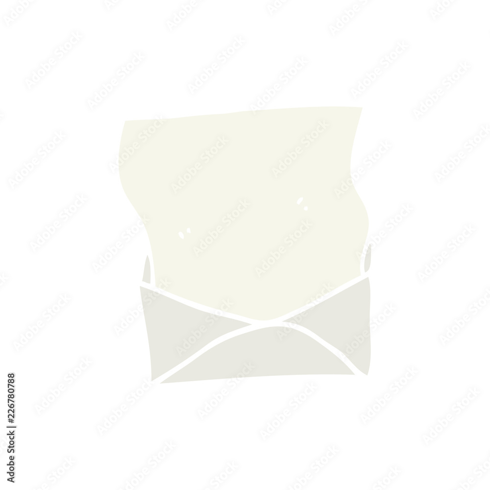 flat color style cartoon letter and envelope