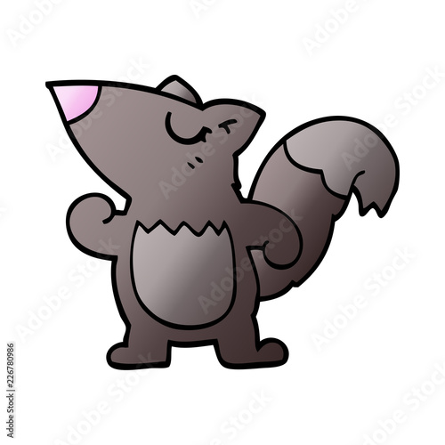 cartoon doodle squirrel