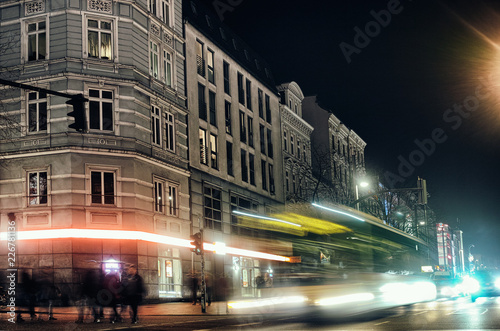HAMBURG old house public place Streets night time exposure Europe party red dancing drinking famous cars light