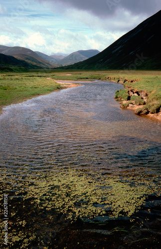 The river leading to Carn Bhac in the Eastern Highlands of Scotland photo