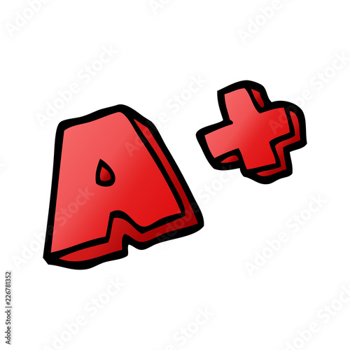 cartoon doodle letter grades