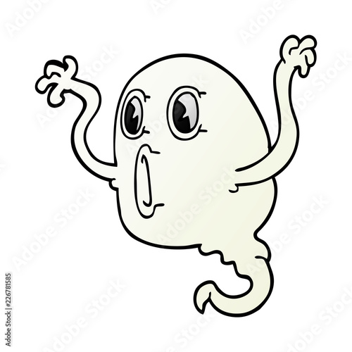 spooky cartoon doodle ghost