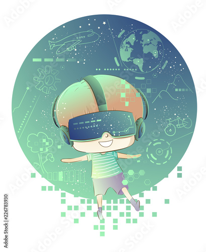 Kid Boy Virtual Reality Gog...